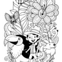Antonio’s Animal Parade Coloring Page