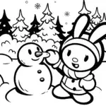 My Melody’s Winter Wonderland Adventure Coloring Page