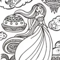 Jasmine’s Magical Dreamscape Coloring Page
