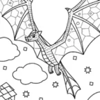 Ender Dragon’s Celestial Dance Coloring Page