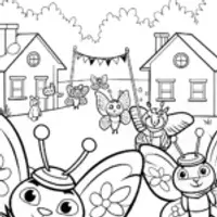 Butterfly Festival Parade Coloring Page