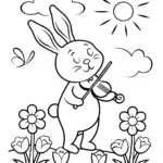 Bunny Violinist in the Musical Garden Parade