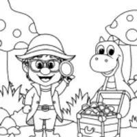 Luigi’s Enchanted Forest Adventure Coloring Page