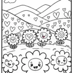 Heartfelt Garden of Dreams Coloring Page