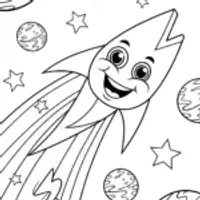 Lightning Bolt’s Cosmic Adventure Coloring Page
