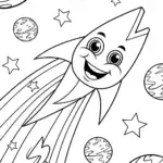 Lightning Bolt’s Cosmic Adventure Coloring Page