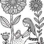 Barbie’s Enchanted Garden Adventure Coloring Page