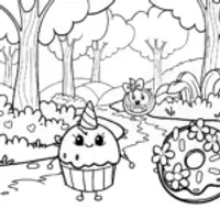 Shopkins Adventure in the Enchanted Forest Coloring Page