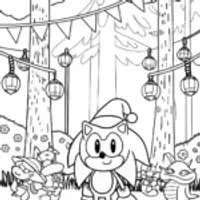 Sonic’s Friendly Forest Festival Coloring Page