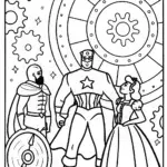 Captain America Time Traveler Coloring Page