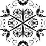 Floral Kaleidoscope Coloring Page