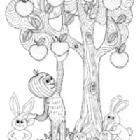 Huggy Wuggy’s Orchard Adventure Coloring Page