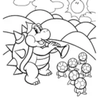 Bowser’s Musical Showdown Coloring Page