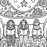 Rainbow High Enchanted Book Nook Coloring Page