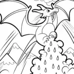 Charizard’s Battle of the Elements Coloring Page