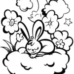 Banban’s dreamland garden escape coloring page