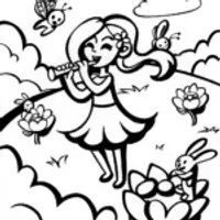 Jasmine’s Dreamy Flower Festival Coloring Page