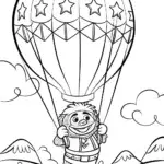 Huggy Wuggy in a Balloon Sky Journey