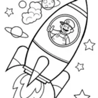 Luigi’s Starlit Space Race Coloring Page