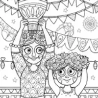 Magical Encanto Festival Coloring Page