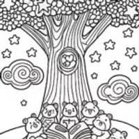 Care Bears’ Enchanted Storytime Coloring Page