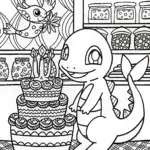 Charmander’s Enchanted Bakery Coloring Page