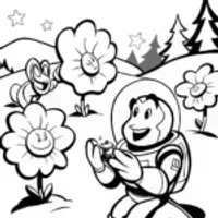 Buzz Lightyear’s Galactic Garden Adventure Coloring Page (#8288)