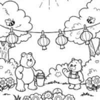 Care Bear Garden Festival Coloring Page