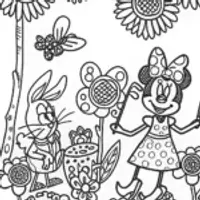 Minnie Mouse’s Musical Garden Coloring Page