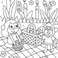 Mirabel and Antonio’s Magical Candlelight Picnic Coloring Page