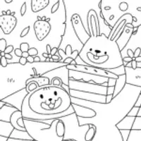 Banban’s Gigantic Picnic Adventure Coloring Page