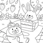 Banban’s Gigantic Picnic Adventure Coloring Page