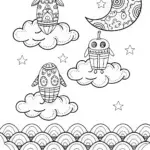 Monster Parade in the Sky Coloring Page