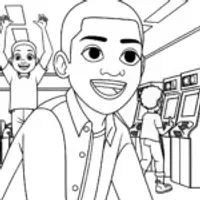 Miles Morales in a Retro Arcade Coloring Page