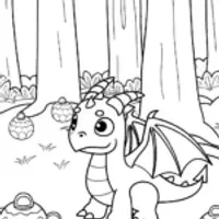 Charizard’s Mystic Lantern Adventure Coloring Page