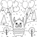 Giggles Monster Coloring Page