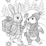 Whimsical Winter Caravan Coloring Page