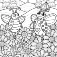 The Summer Garden Adventure Coloring Page