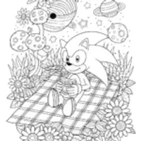 Sonic’s Galactic Picnic Adventure Coloring Page