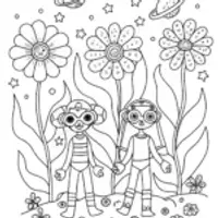 Bratz Space Garden Adventure Coloring Page