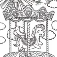 Charizard’s Cloud Carousel Coloring Page