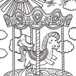 Charizard’s Cloud Carousel Coloring Page