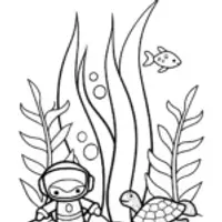 Kwazii’s Ocean Exploration Coloring Page