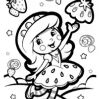 Strawberry Shortcake’s Berry Dream Dance Coloring Page