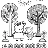 Peppa Pig’s Garden of Wishes Coloring Page