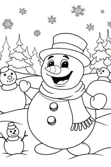 A coloring page of Bowser’s Winter Wonderland Coloring Page