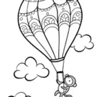 Rainbow Sky Adventure Coloring Page