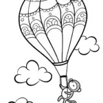 Rainbow Sky Adventure Coloring Page