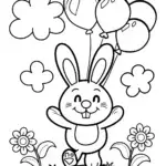 Banban’s Garden Balloon Adventure Coloring Page