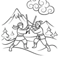 The Harmonious Duel Coloring Page